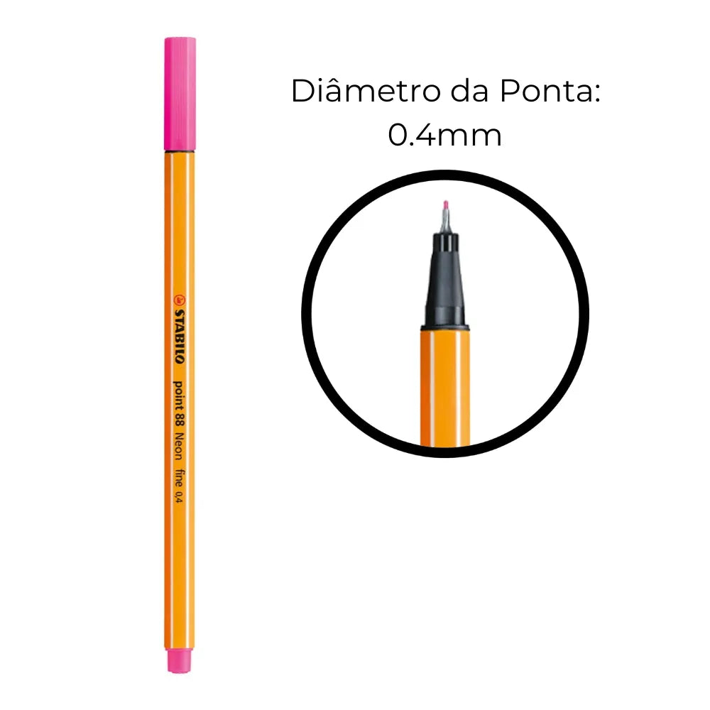 Caneta Stabilo Point 88 Ponta Fina Unidade
