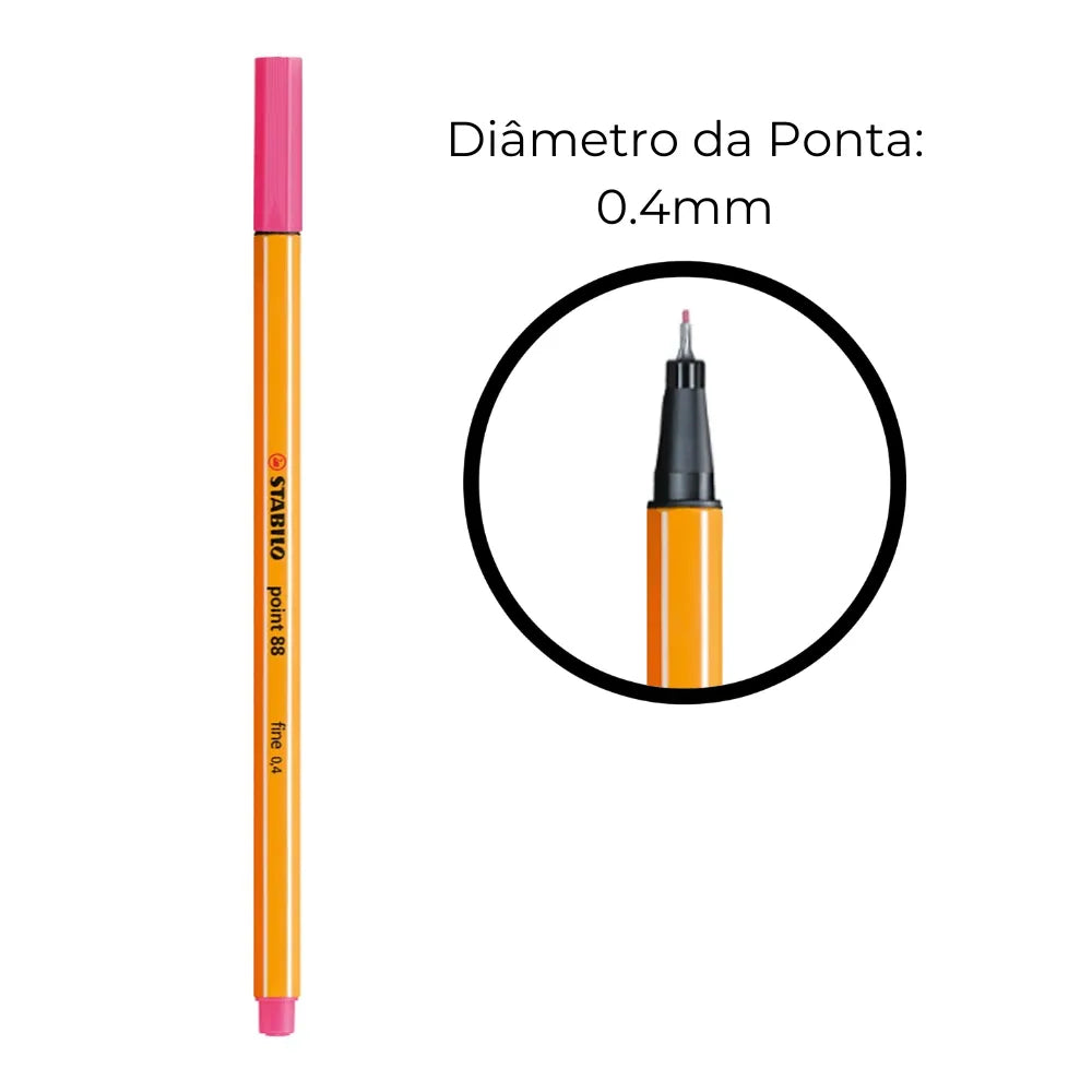 Caneta Stabilo Point 88 Ponta Fina Unidade