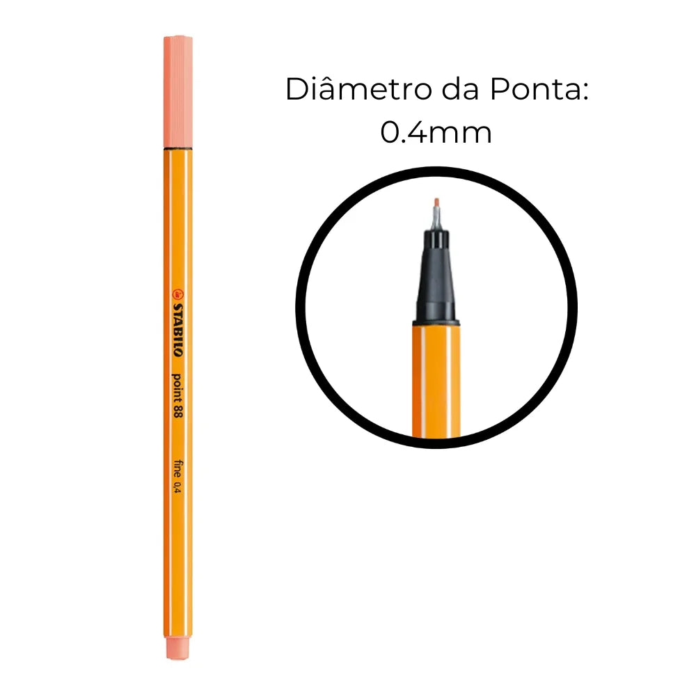 Caneta Stabilo Point 88 Ponta Fina Unidade
