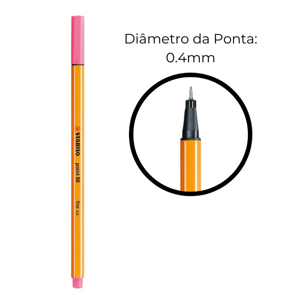 Caneta Stabilo Point 88 Ponta Fina Unidade