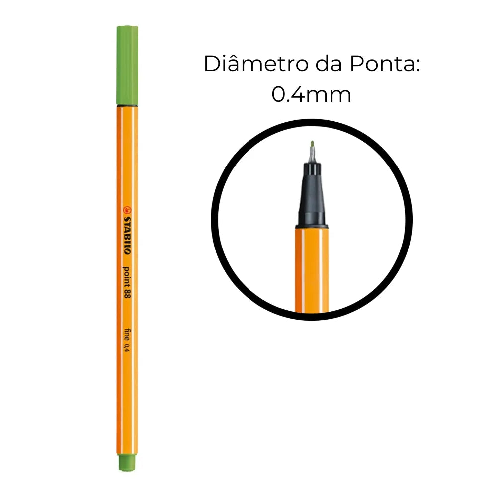 Caneta Stabilo Point 88 Ponta Fina Unidade