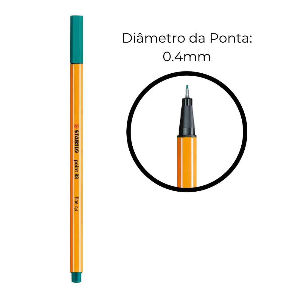 Caneta Stabilo Point 88 Ponta Fina Unidade