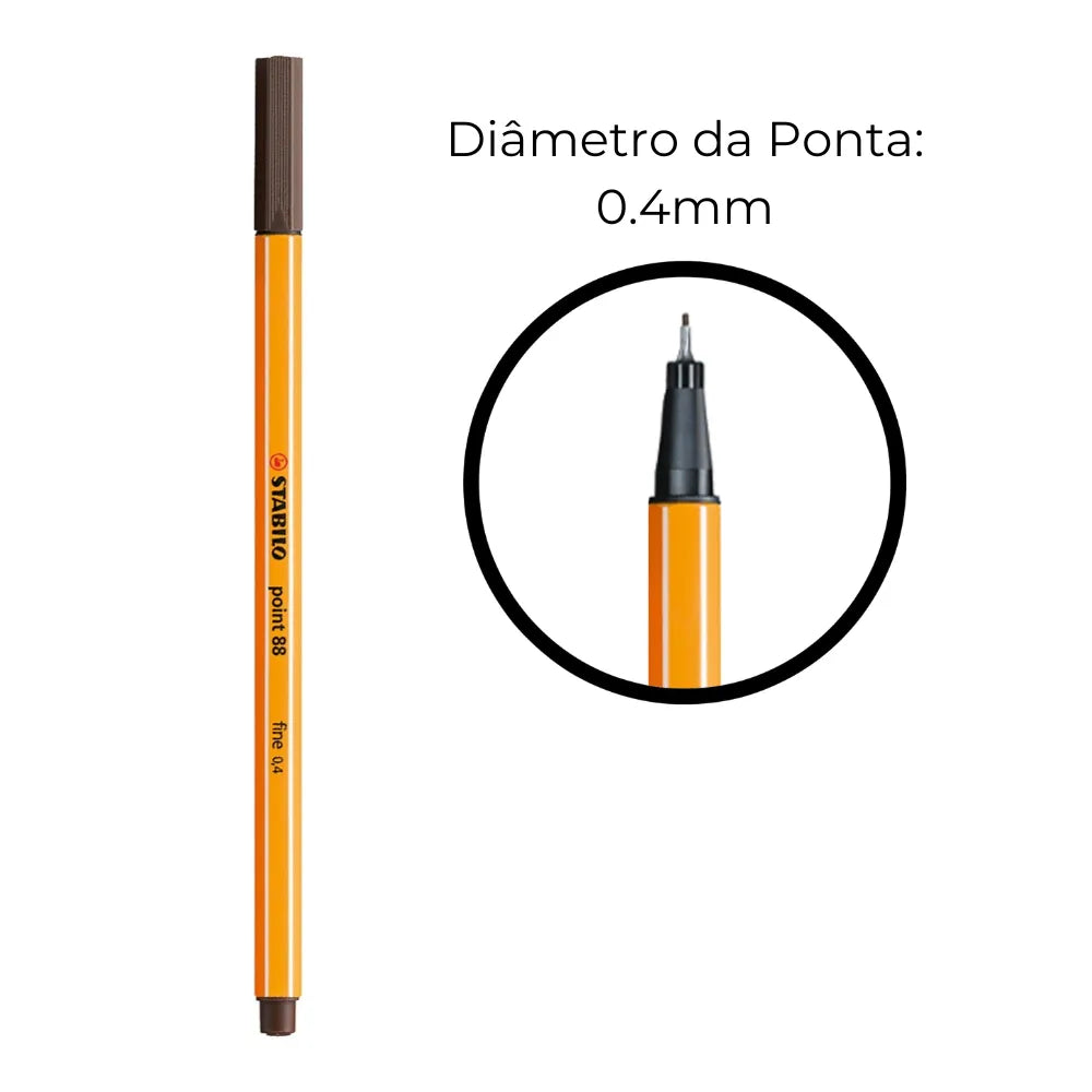 Caneta Stabilo Point 88 Ponta Fina Unidade