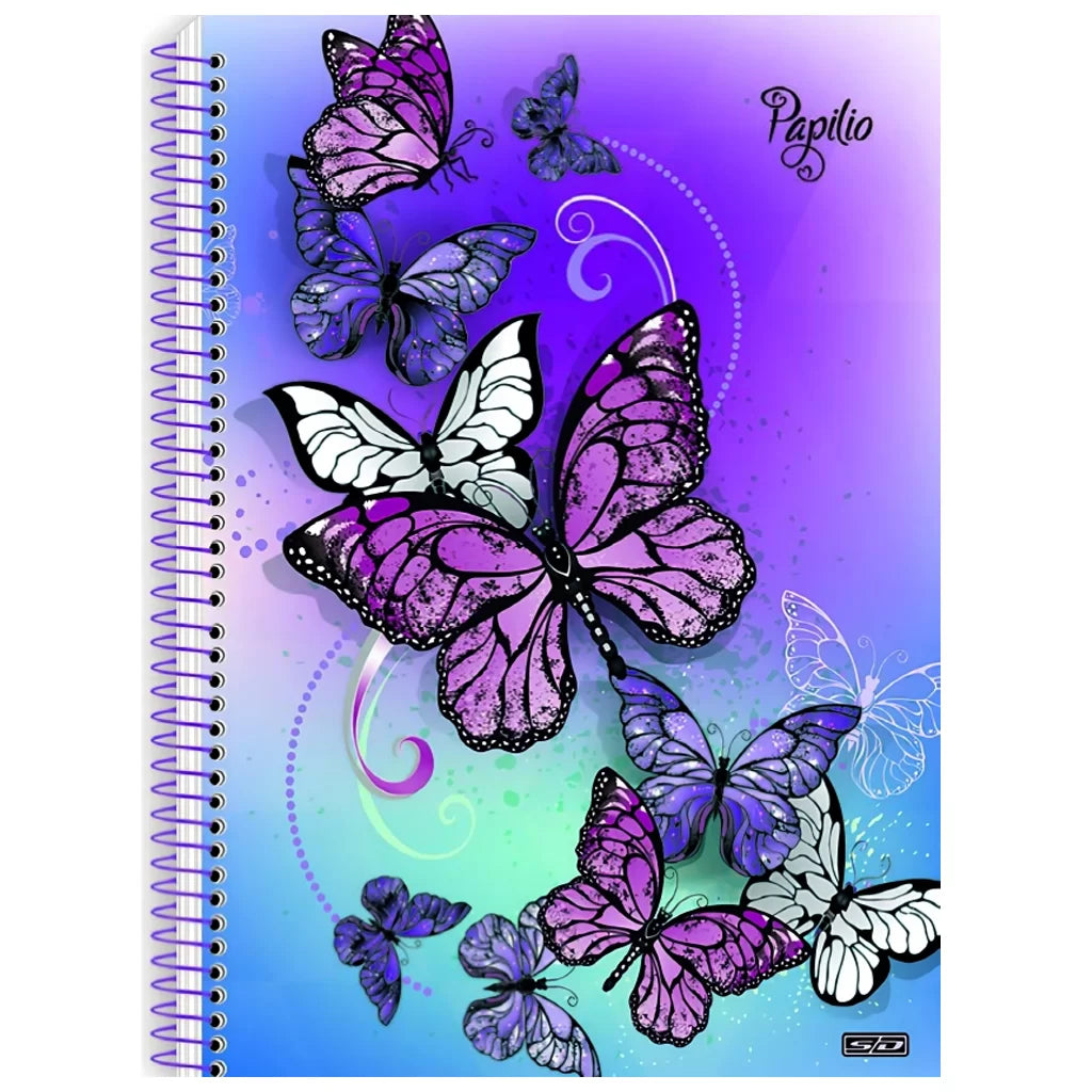 Caderno Espiral Universitário São Domingos Papilio 1 Matéria Com 80 Folhas