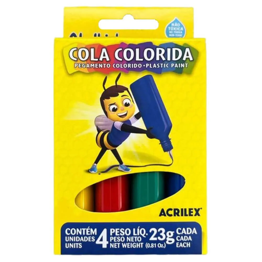 Cola Colorida 23g 4 Cores Acrilex