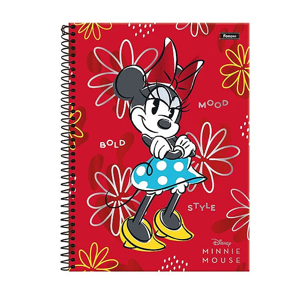 Caderno Universitário Capa Dura Minnie Mouse 1 Matéria