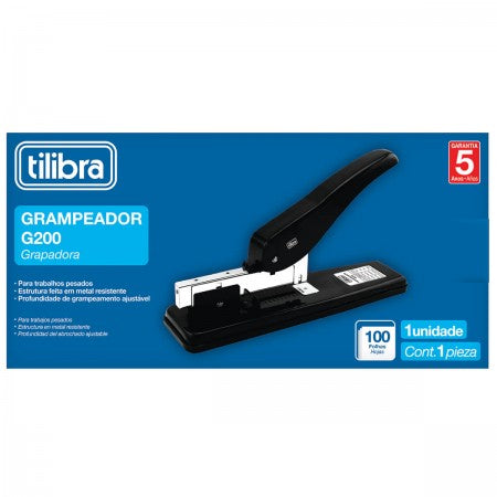 Grampeador Tilibra de Mesa 100 Fls G200 Preto