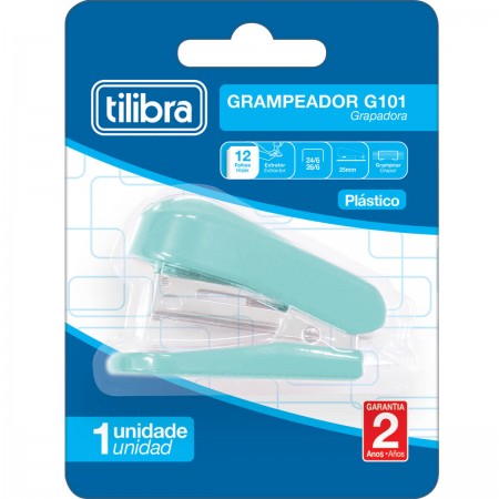 Grampeador Tilibra Mini com Extrator 12 Fls G101