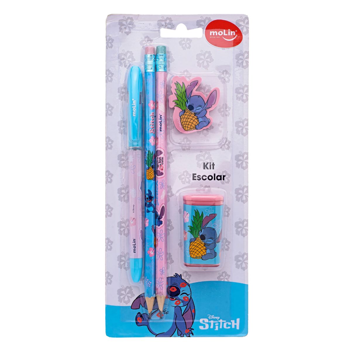 Kit Escolar 5 peças Stitch Molin
