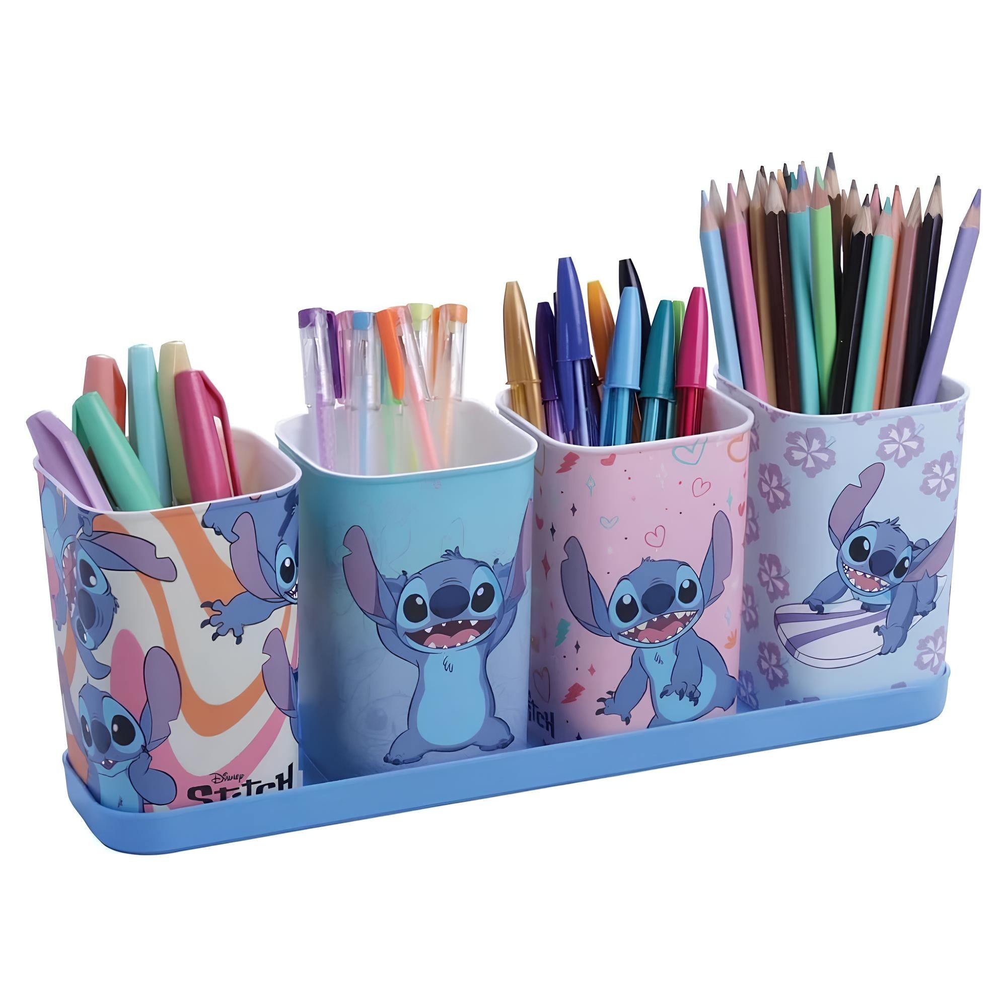 Porta Canetas 5 Peças Stitch Plasútil
