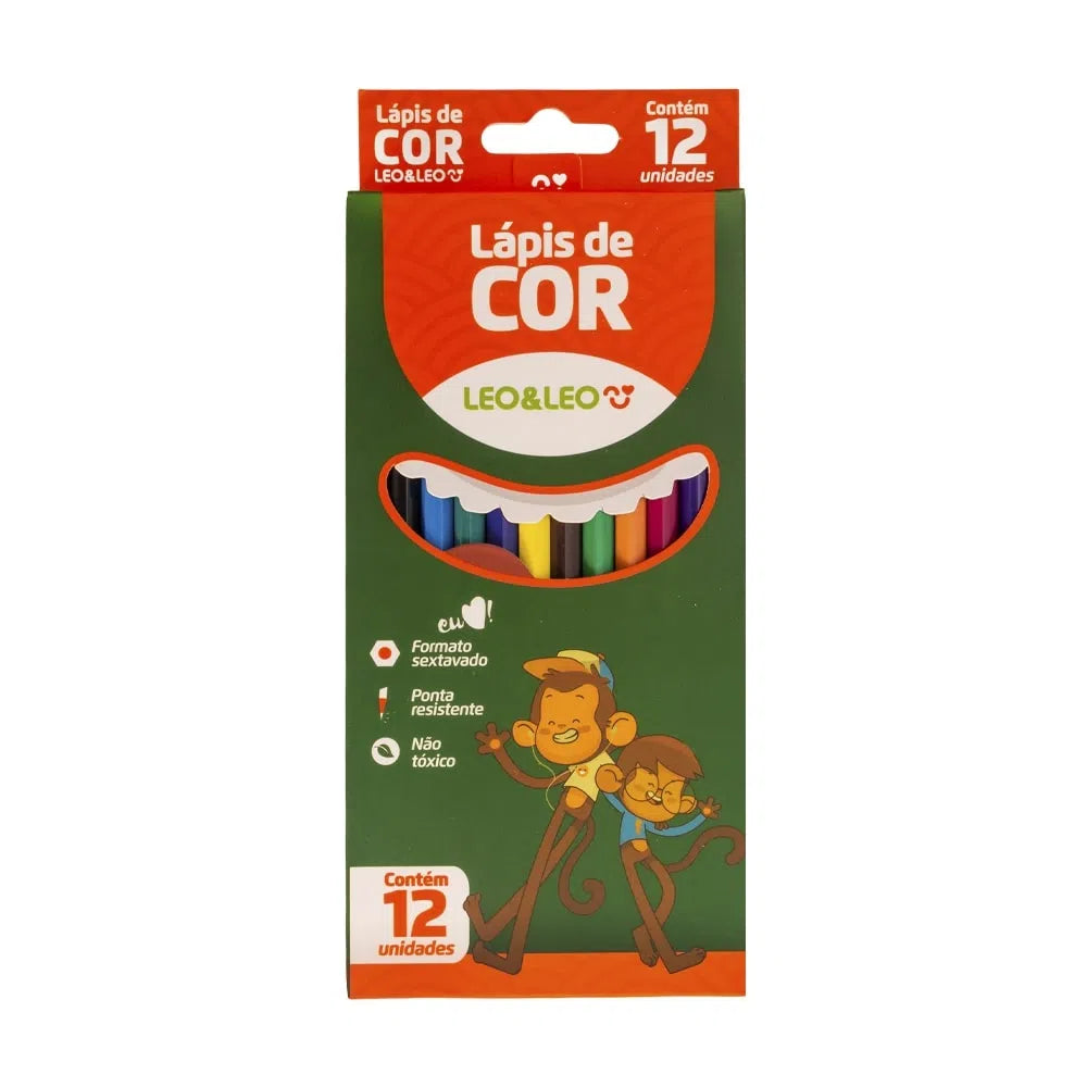 Lápis De Cor Leo e Leo 12 Cores