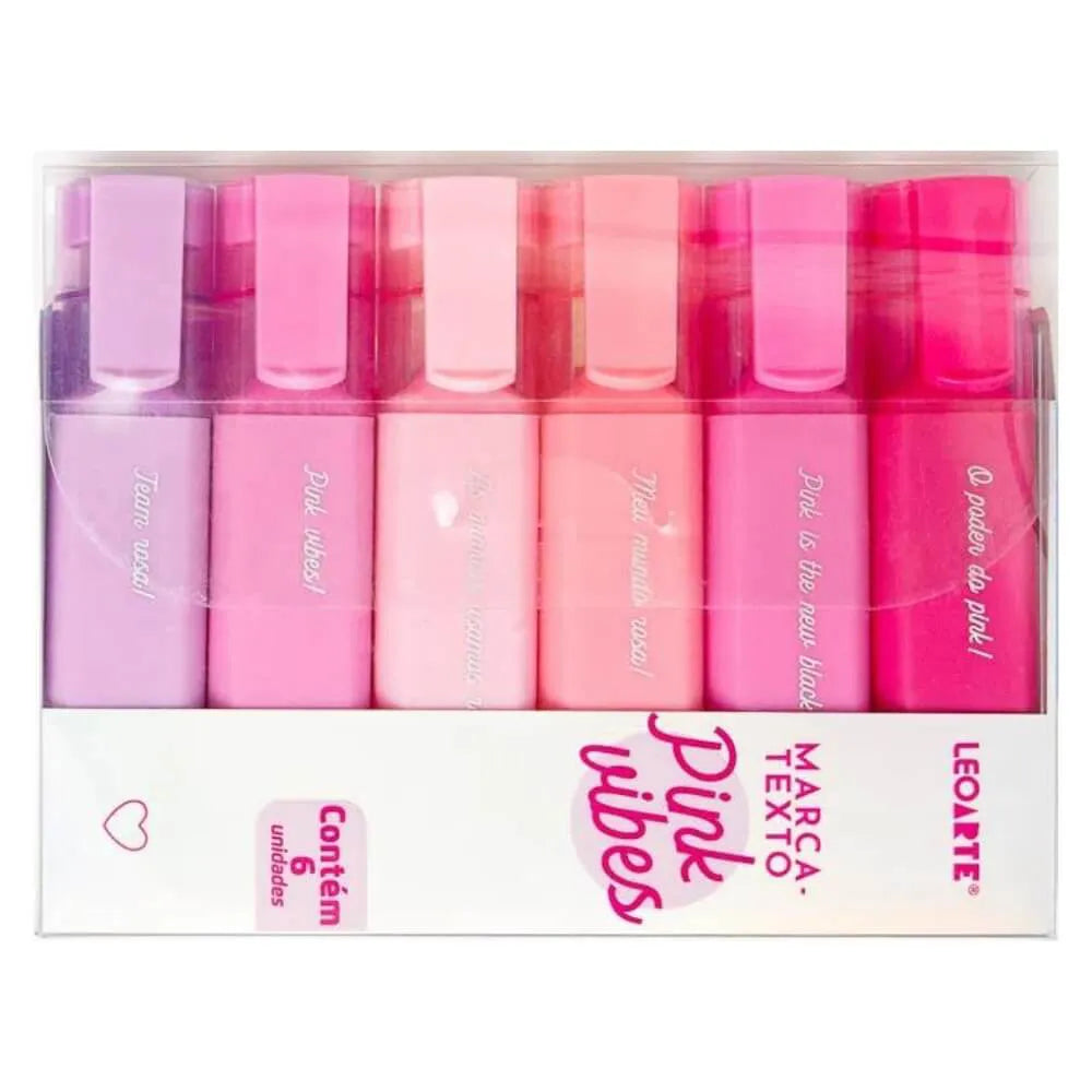 Marca Texto Jocar Office Pink Vibes 6 cores