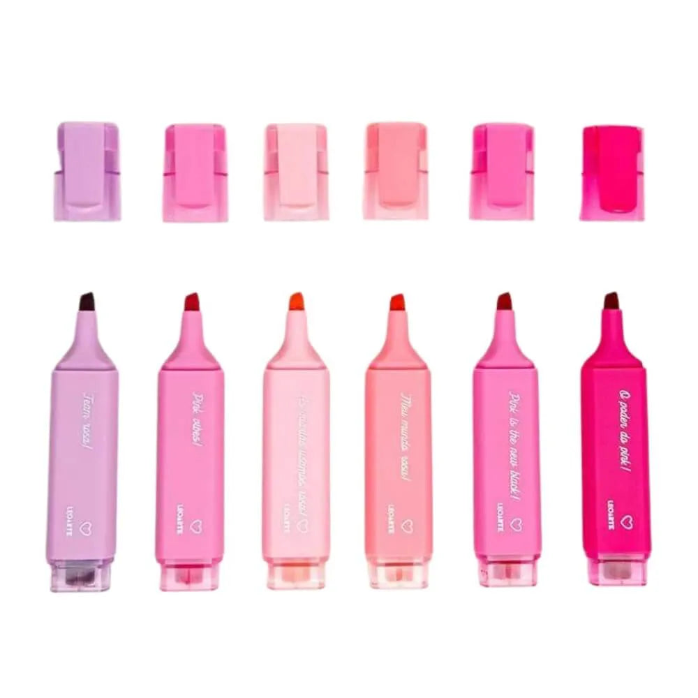 Marca Texto Jocar Office Pink Vibes 6 cores