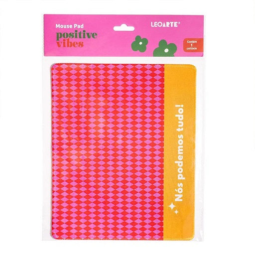 Mouse Pad Positive Vibes Losango - Leo Arte