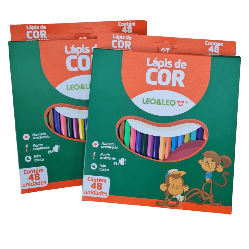 Lápis De Cor Leo e Leo 48 Cores